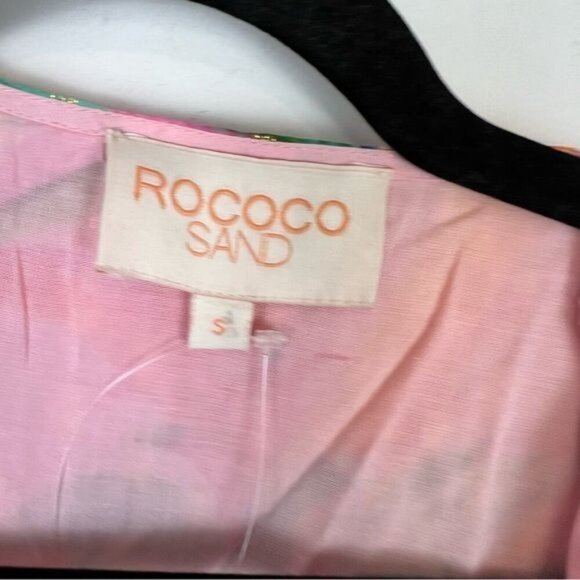 Rococo Sand Rio Short Dress womens small tropical print long sleeve summer beach - Picture 9 of 11